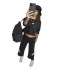 Sweat adidas Jg Future Icons Aop Haut Fille Noir/Charbon/Blanc
