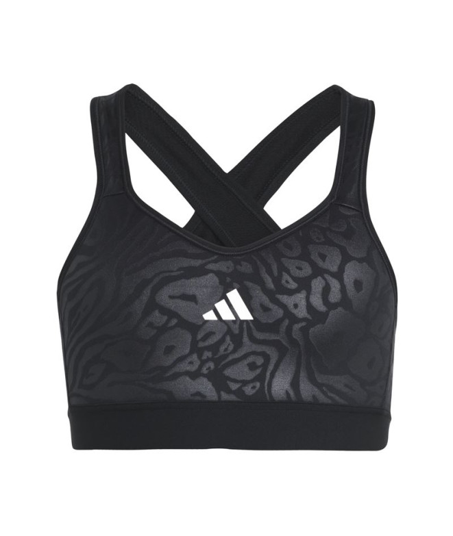 Sujetador Sportif de Fitness adidas Jg Mar Pr Bra Fille Noir/Blanc