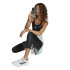 Sujetador Sportif de Fitness adidas Jg Mar Pr Bra Fille Noir/Blanc
