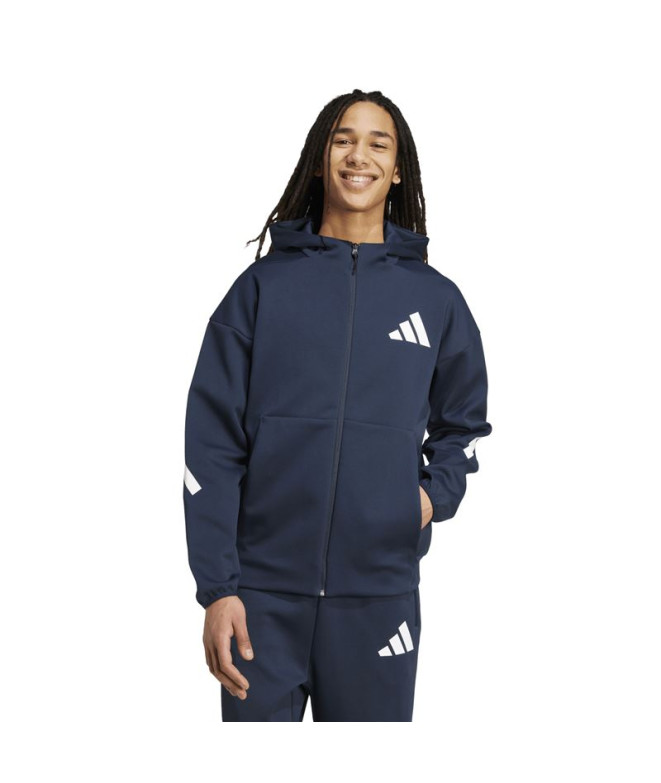 Moletom adidas Z.N.E. Fz Homem Azul Marinho
