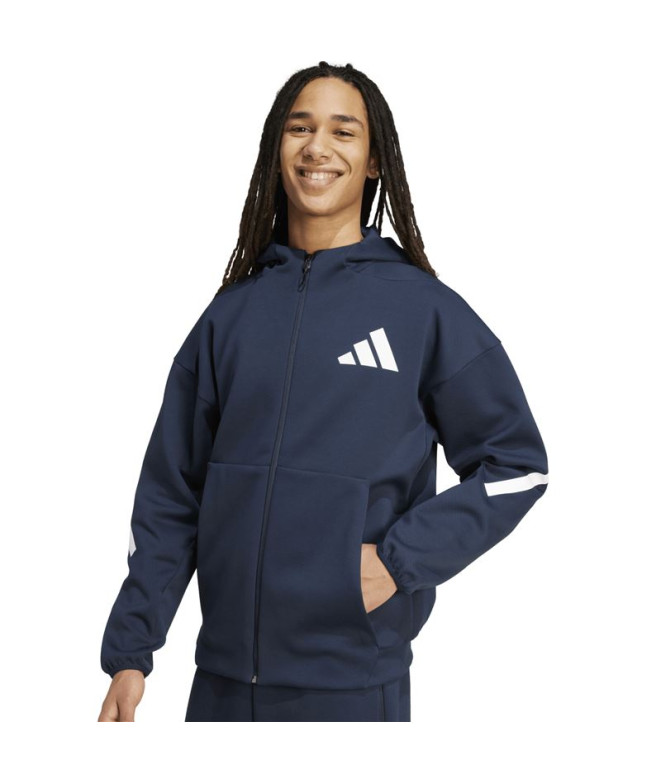 Sweat adidas Z.N.E. Fz Homme Bleu Marine