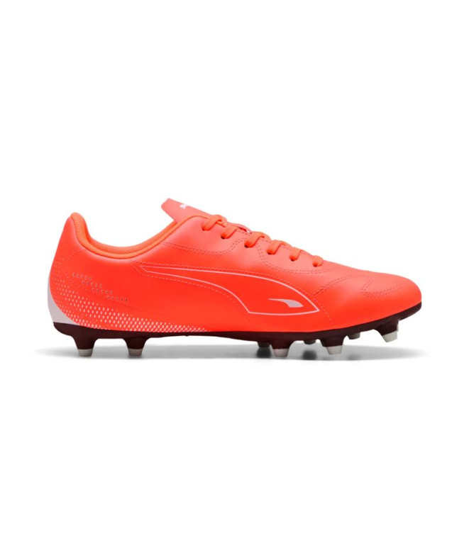 Bottes de football Puma Vitoria II Fg/Ag Glowing Rouge/Blanc