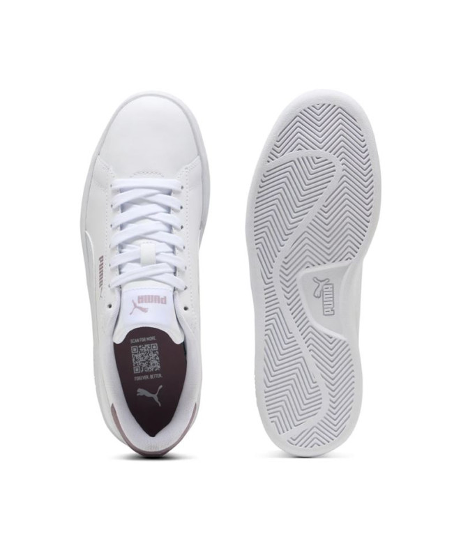 Sapatilhas Puma Smash 3.0 L Branco/Prateado
