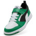 Chaussures de Puma Puma Rebound V6 Lo Ac+ Ps Enfant Blanc/Noir/Archive Vert