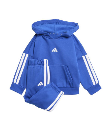 Conjunto Adidas 3 Bandas Fl Hd Jog Bebês Azul / Branco /...