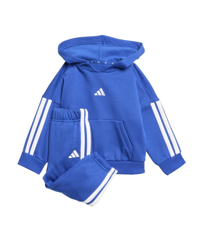 Ensemble Adidas 3 Bandes Fl Hd Jog Bébés Bleu / Blanc / Blanc