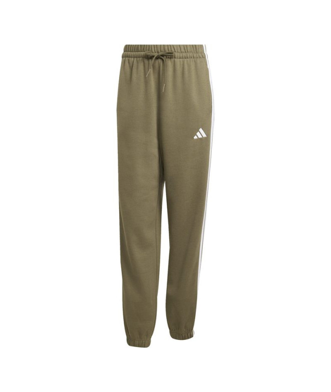 Calça adidas 3 Bandas Fl C Mulher Verde / Branco