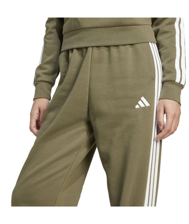 Pantalon adidas 3 Bandes Fl C Femme Vert / Blanc