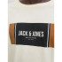 Camiseta Jack and Jones Jjhayato Ls Crew Hombre Antique Blanco