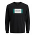 T-shirt Jack and Jones Jjhayato Ls Crew Homme Noir