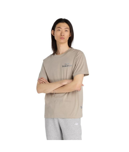 Camiseta New Balance Chrome Runner Hombre Beige