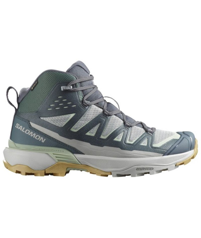 Sapatilhas de Montanha Salomon X Ultra 360 Edge Mid Gtx Homem Gray Violet / Turbulence / Sea Foam