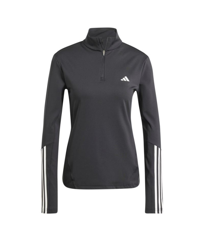 Moletom de Fitness adidas Essentials Hyglm 1/4Zip Mulher Preto