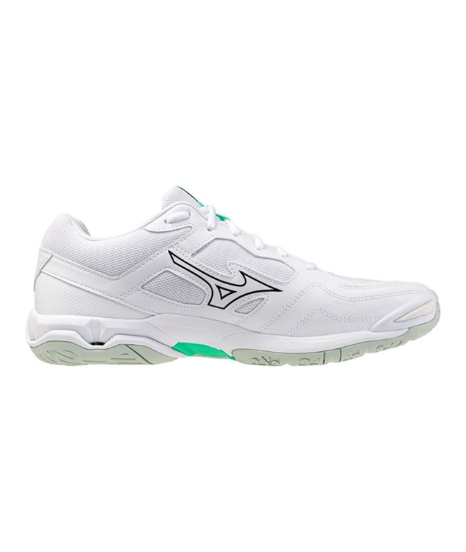 Sapatilhas de Andebol Mizuno Wave Phantom 3 Branco/Preto/Frozen Emeralda