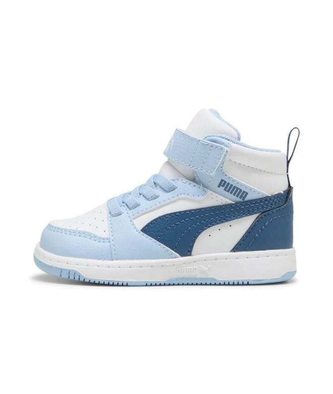 Sapatilhas Puma Rebound V6 Mid Infantil Branco/Escuro