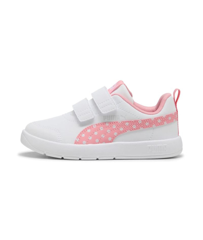 Chaussures Puma Courtflex V3 Dotty V, Blanc-Pi, Fille