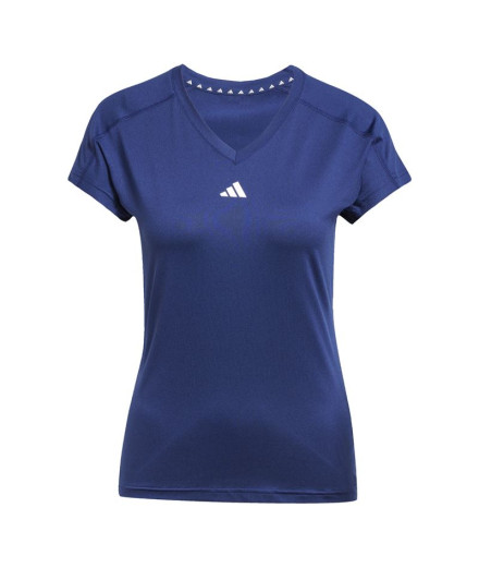 Camiseta de Fitness adidas We Min Mulher Azul Escuro/Branco