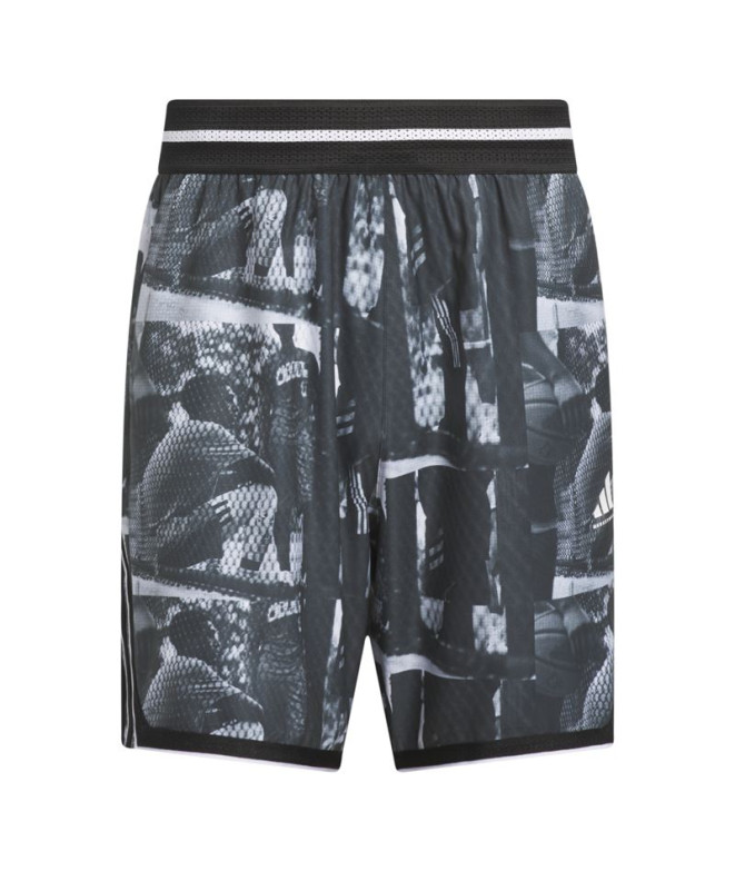 Pantalon de Basket-ball adidas Crazylite Aop 5 Homme Blanc/Noir