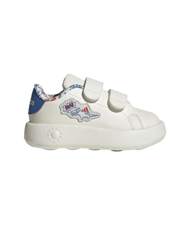 Sapatilhas adidas Advantage Dino Cf Infantil Branco roto / Azul real brilhante / Vermelho semilúcido