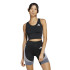 Camiseta de Fitness adidas We 3 Bandas Crop Tank Mulher Preto/Branco