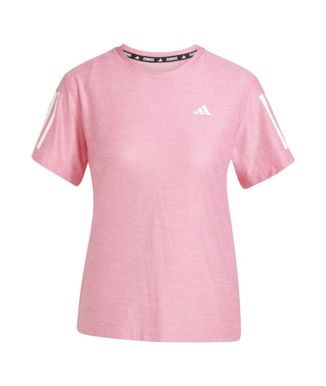 Camiseta de Running adidas Otr B Mulher Rosluc / Branco