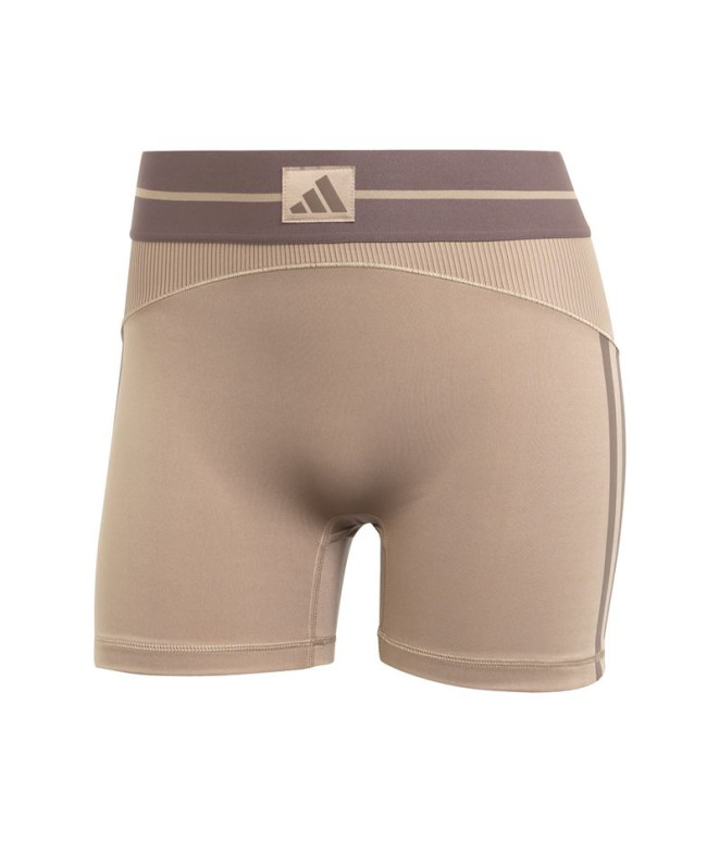 Malhas de Fitness adidas Hyg Rib 1/4 Mulher Marrom