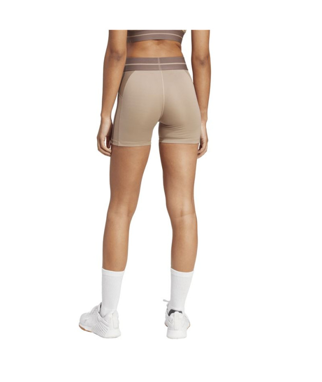 Malhas de Fitness adidas Hyg Rib 1/4 Mulher Marrom