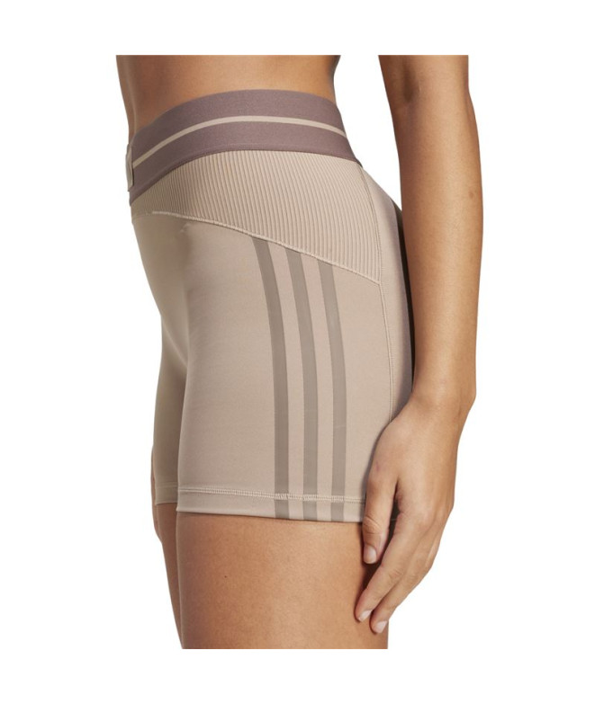 Malhas de Fitness adidas Hyg Rib 1/4 Mulher Marrom