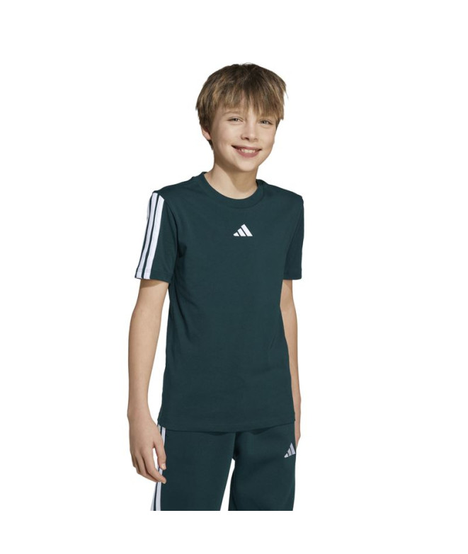 T-shirt adidas 3 Bandes 160 Enfant Hieaur / Blanc