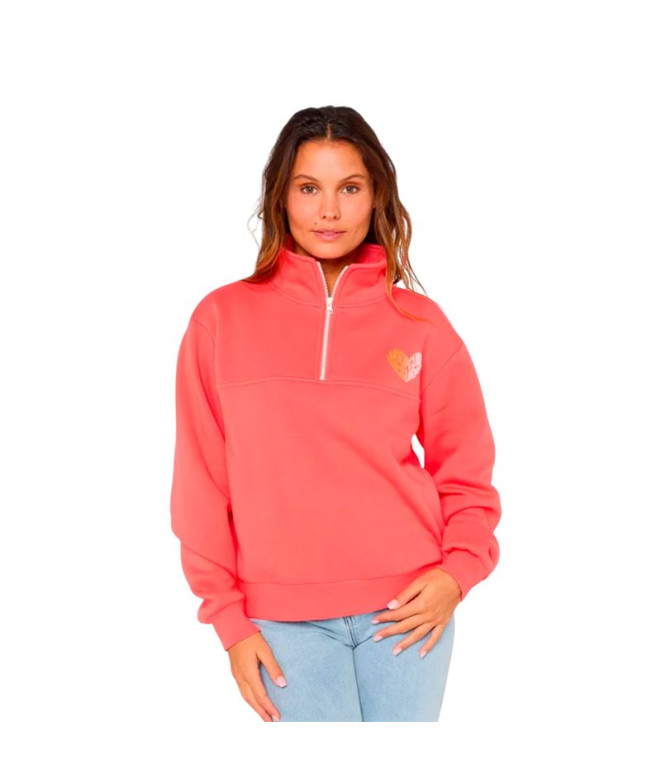 Moletom Rip Curl Half Zip Fleece Mulher Watermelon