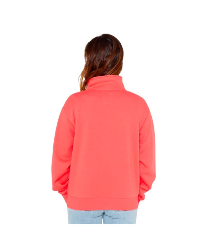 Sudadera Rip Curl Half Zip Fleece Mujer Watermelon