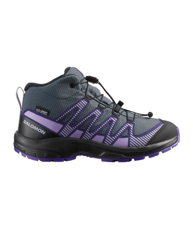 Botas de montanha Salomon Xa Pro V8 Mid Cswp J Turbulence/Negro/Lib Infantil