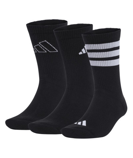 Meias adidas Logo Pack 3Pp Infantil Preto/Branco