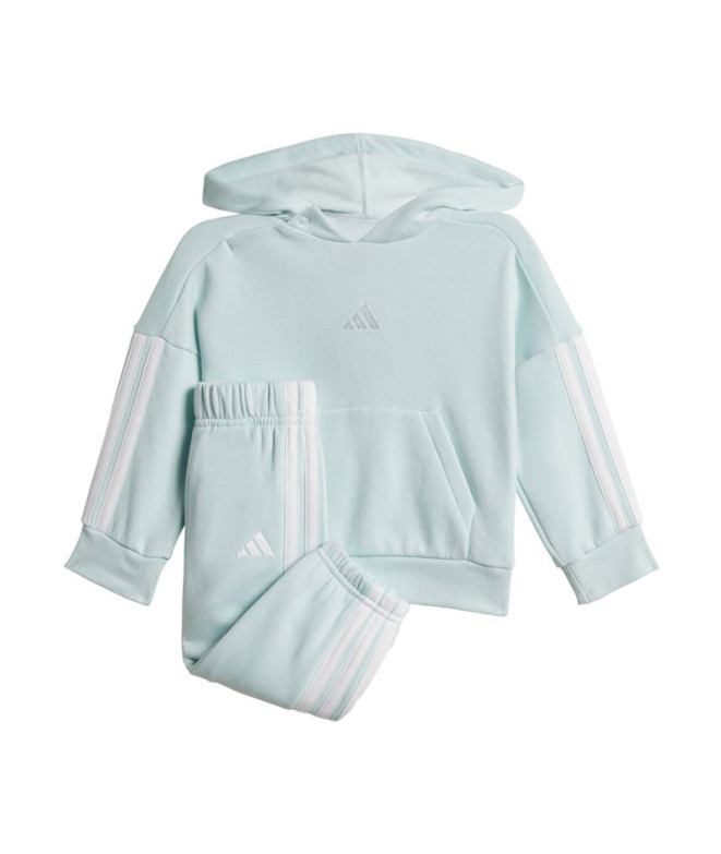 Ensemble Adidas 3 Bandas Fl Hd Jog Bébés Menhal / Blanc
