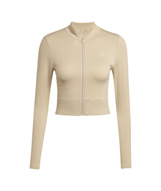 Moletom de Fitness adidas We Knit Mulher Cinza