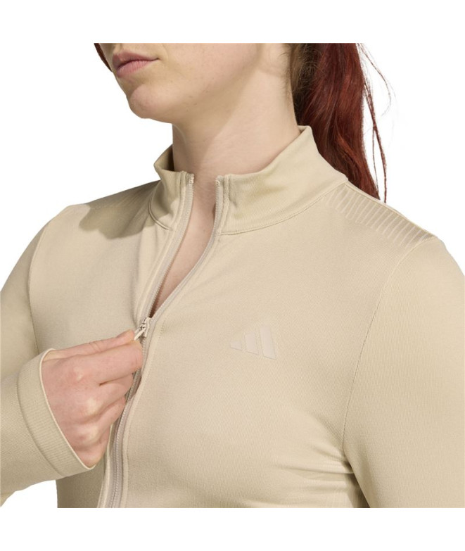 Moletom de Fitness adidas We Knit Mulher Cinza