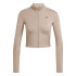 Moletom de Fitness adidas Hyg Rib Track Mulher Marrom