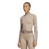 Moletom de Fitness adidas Hyg Rib Track Mulher Marrom