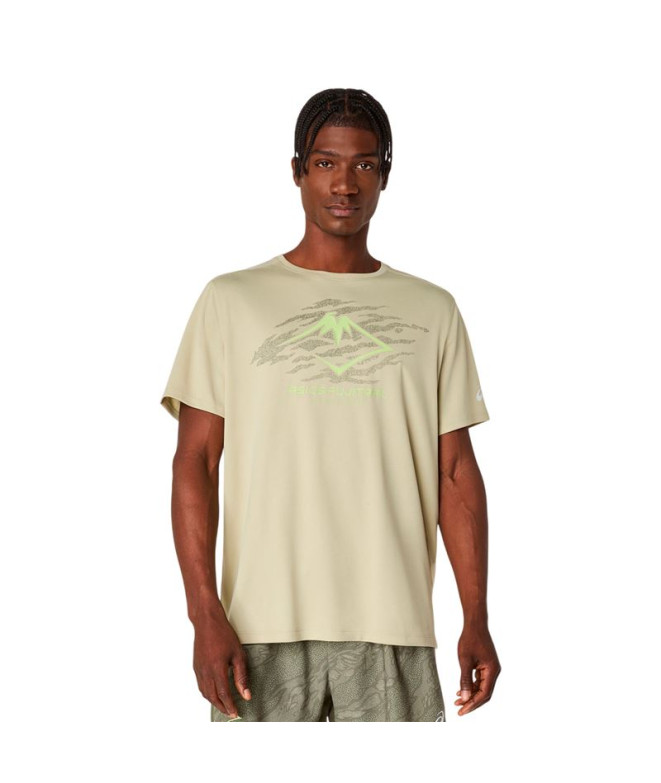 Camiseta de Running ASICS Fujitrail Logo Ss Top Homem Caqui
