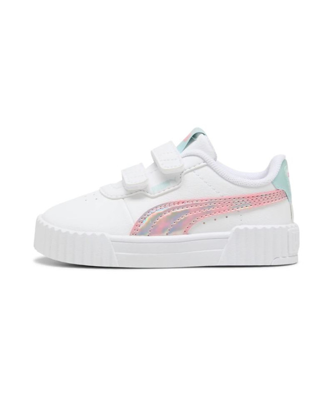 Sapatilhas Puma Carina 3.0 Space Bel Menina Branco/Rosa