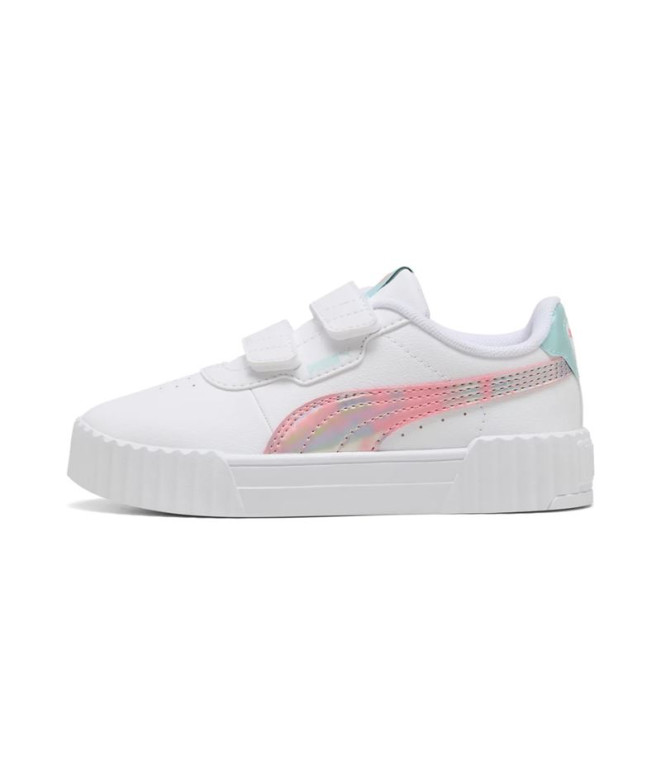 Sapatilhas Puma Carina 3.0 Space Bel Menina Branco/Rosa