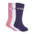 Meias adidas Lin Kids Crw 3P Infantil Branco / Rosa / Ciraur