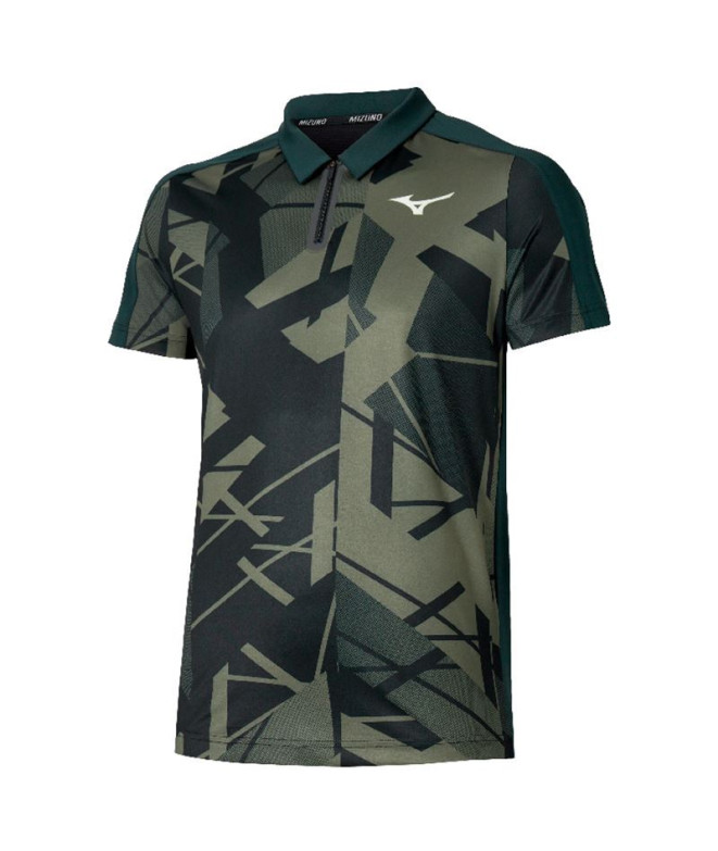 Polo de Pádel Mizuno Daybreakers Shadow Ss Polo Hombre Negro / Grape Leaf