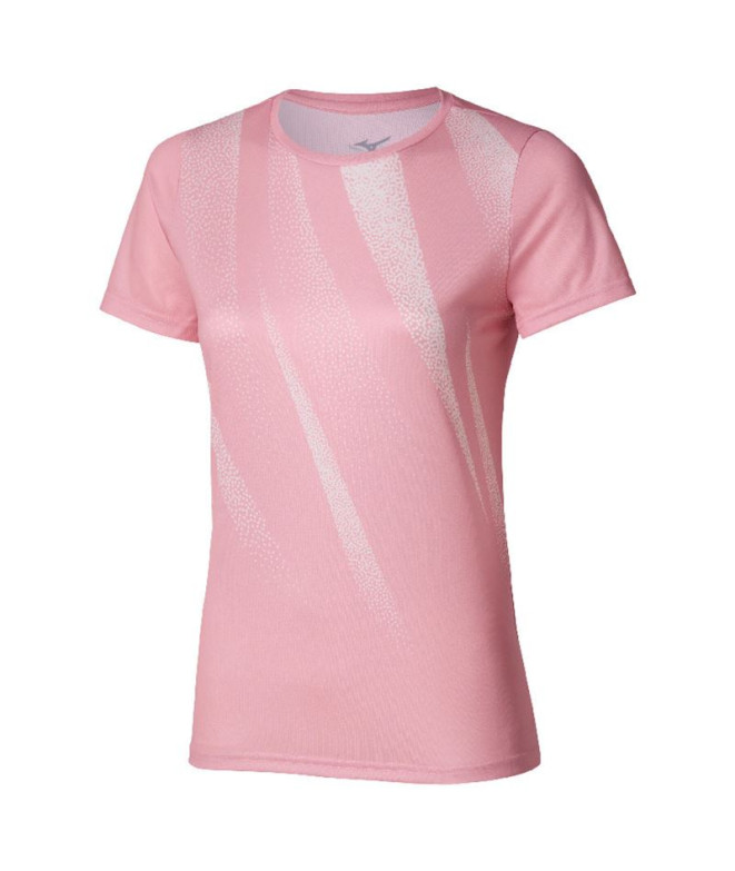 T-shirt de Fitness Mizuno Core Graphic Tee Femme Mauve décoloré