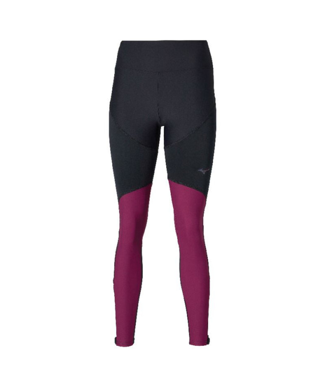 Malhas de Running Mizuno Tech Thermal Charge L Tight Mulher Preto / Roxo