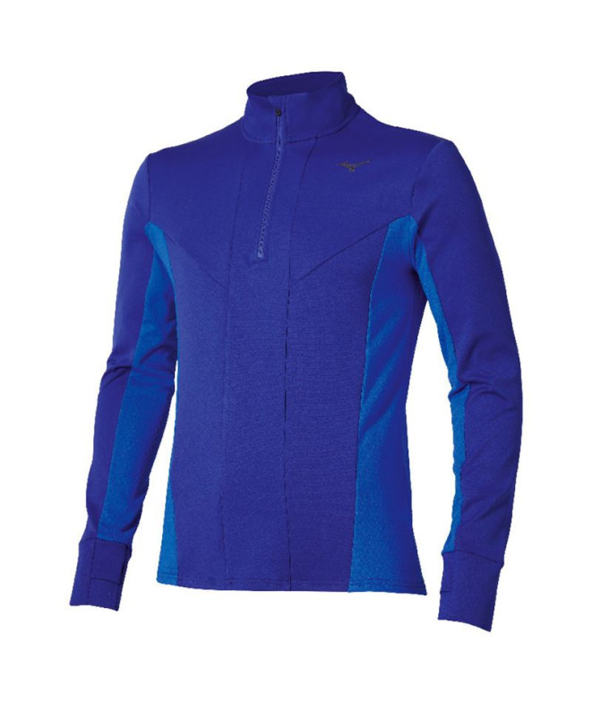 Moletom de Running Mizuno Active Warm Hz Ls Homem Azul