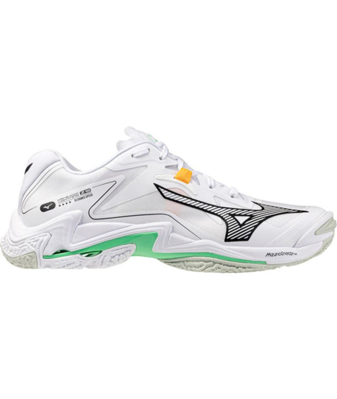 Zapatillas de Voleibol Mizuno Wave Lightning Z8 Blanco/Negro/Frozen Emerald