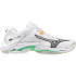 Chaussures de Volley-ball Mizuno Wave Lightning Z8 Blanc/Noir/Émeraude Gelée