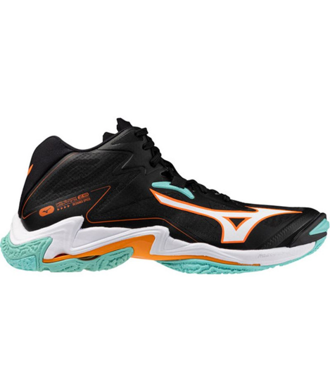 Sapatilhas de Voleibol Mizuno Wave Lightning Z8 Mid Preto/Tangelo/Verde