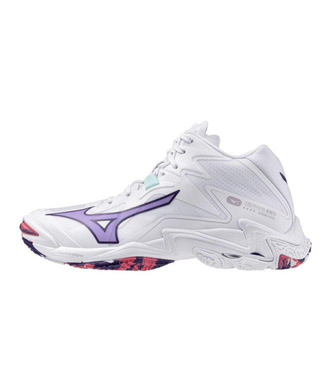 Chaussures De Volley-ball Mizuno Wave Lightning Z8 Mid Femme Blanc